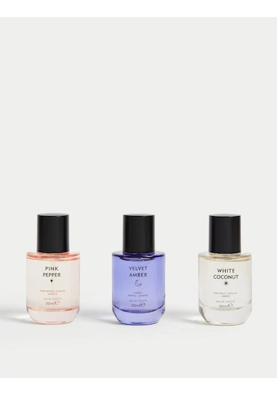 Marks&Spencer Pink Pepper + Velvet Amber + White Coconut Kadın Parfüm Seti EDT 3 x 30 ML