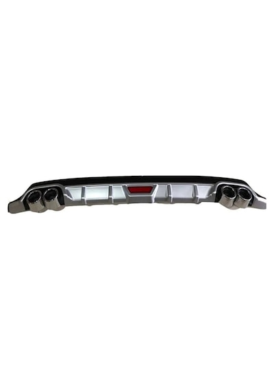 Renault Scenic Mk2 Uyumlu Body Kit Difüzör 4 Çıkış Yuvarlak Gri Model 1