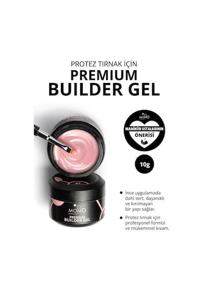 Momo Professional Premium Builder Gel Protez Tırnak Jeli No.07 Natural 10 gr