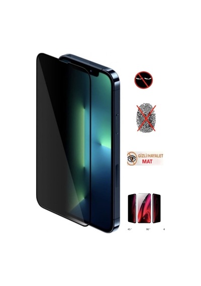Apple Uyumlu   iPhone 14 Plus Mat Hayalet Gizli Privacy Tam Kaplayan Kırılmaz Cam Seramik Nano Ekran Koruyucu