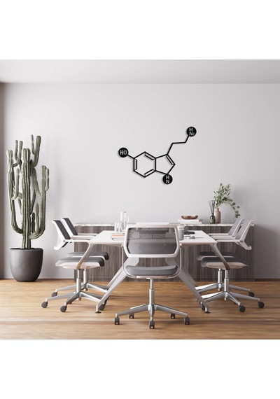 Serotonin Metal Tablo Siyah