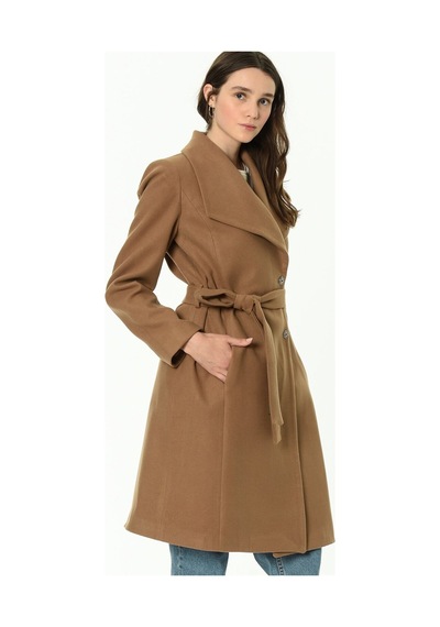 Z6639 Dewberry Bayan Palto-camel