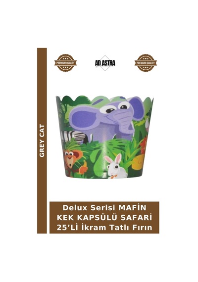 Delux Serisi Mafin Kek Kapsülü Safari 25 Li İkram Tatlı Fırın Diğer