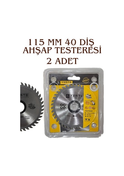 2 Adet Odun Kesme Çelik Testere Ahşap Ve Sunta Kesme Testeresi 115mm 40 Diş Profesyonel-karbür Elmas