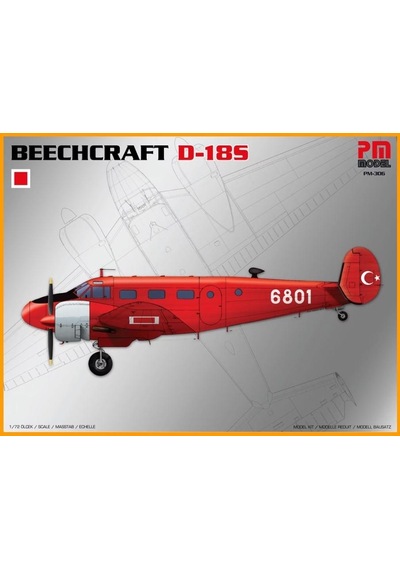 Beechcraft D-18s Yolcu-yük Uçağı Pm Model Demonte Plastik Uçak Maket Kiti