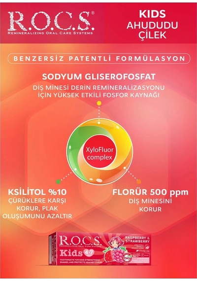 Rocs Kids 4-7 Yaş Ahududu&çilek Diş Macunu 35 Ml