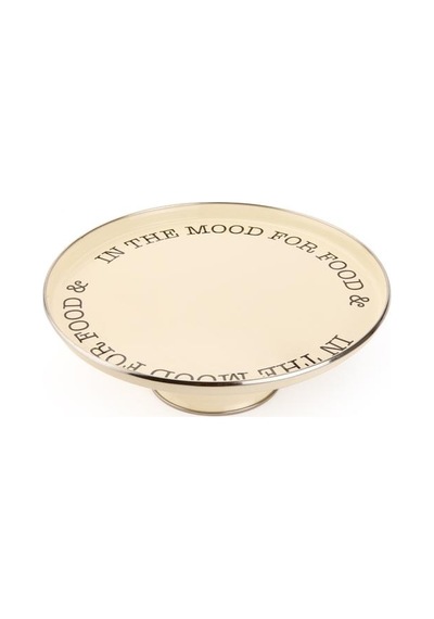 Mien Emaye Büyük Servis Standı - Krem - 31x11 Cm Krem