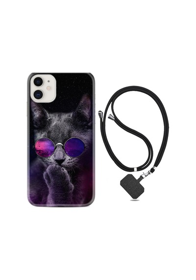 Apple Uyumlu iPhone 13 Kılıf Boyun Askılı Carisma Cat 1607