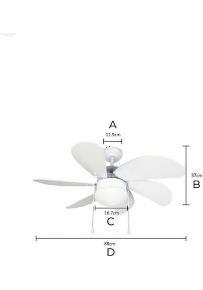 Vanti KCF 281 Avizeli 6 Kanatlı 3 Kademe Vantilatör