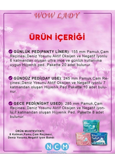 Wow Lady Günlük Ped