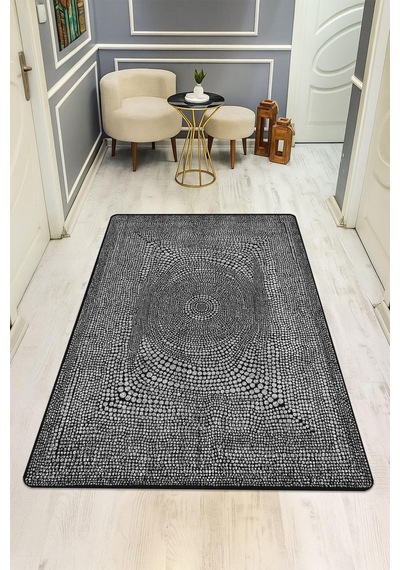 Modern Desenli Dijital Baskı Kaymaz Taban Halı H1120 Renkli