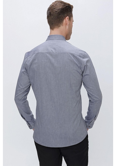Efor Gk 675 Slim Fit Füme Klasik Gömlek Füme