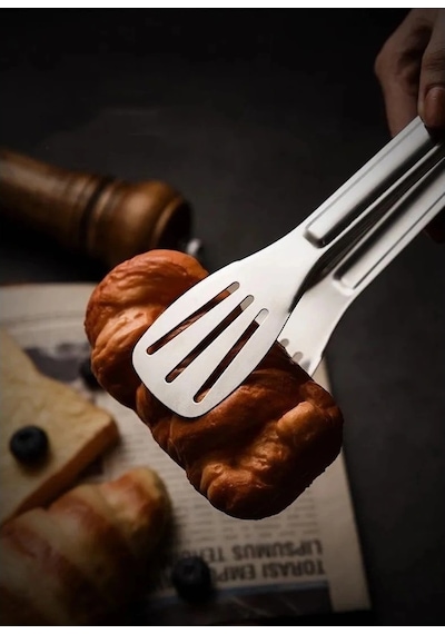 Maşa Paslanmaz Barbekü Maşası - 25 Cm Mutfak Ekmek Maşası Diğer