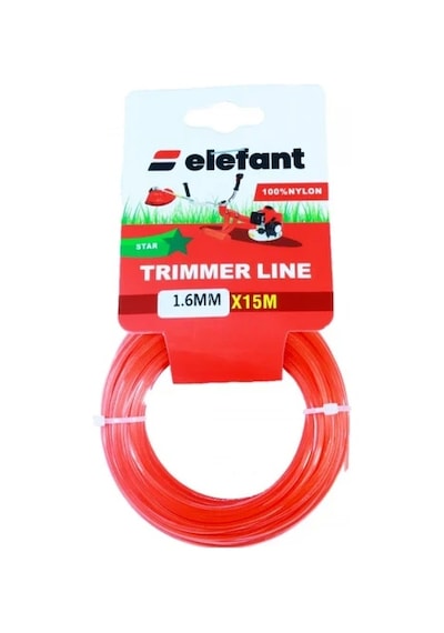 Elefant Tırpan Misinası Motorlu Tırpan Yıldız Misina 1,3mm X 15 Metre