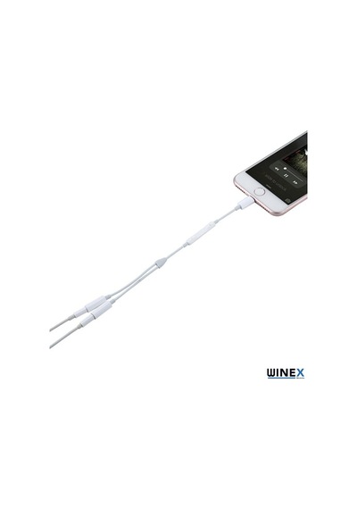 Winex 2In1 Lightning To Double 3.5Mm Jack Adaptör