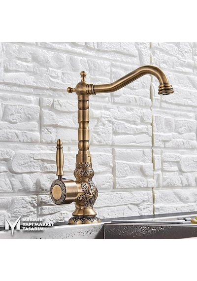 Antik İşlemeli Çanak Lavabo Bataryası