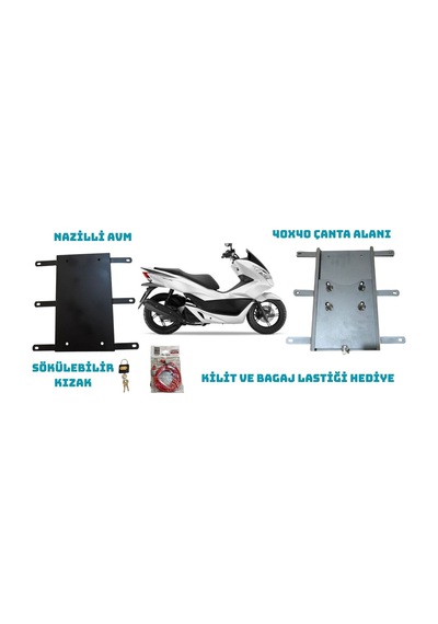 Pcx 2014-2025 Model Uyumlu Kızaklı Kurye Paket Çanta Demiri