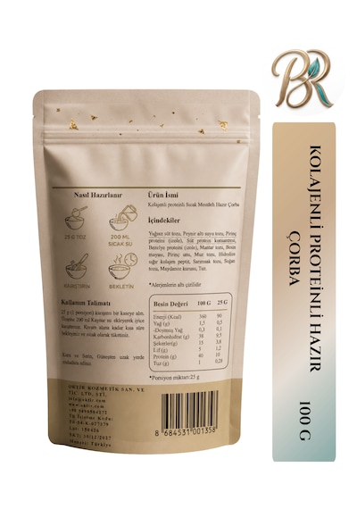 Kolajenli Proteinli Sütlü Mantarlı Hazır Çorba Toz Çorba Karışımı 100 G