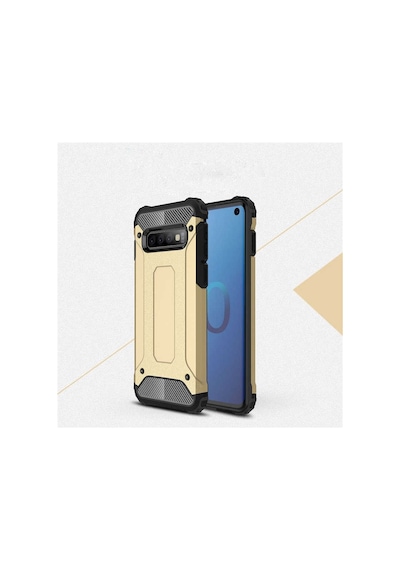 Kilifone - Samsung Uyumlu Galaxy S10e - Kılıf Çift Katman Zırh Tank Crash Military Kapak - Gold