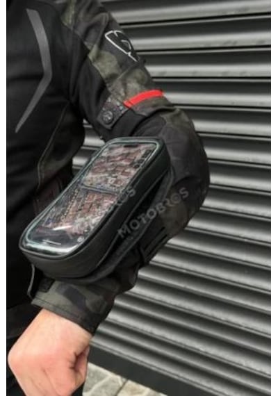 Bike sky Motosiklet Kol Telefon Tutucu Motorsiklet Kol Çantası Su Geçirmez-Gidon Bağlantılı-Dokunmatikli Mt-45