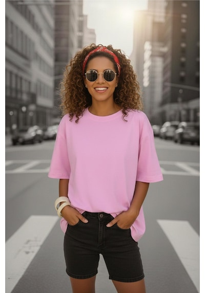 Mily Kadın Oversize Basic Bisiklet Yaka Pamuklu T-shirt Rahat Kesim Unisex Sevgili Kombini Pembe Mily Kadın Oversize Basic Bisiklet Yaka Pamuklu T-shirt Rahat Kesim Unisex Sevgili Kombini Pembe