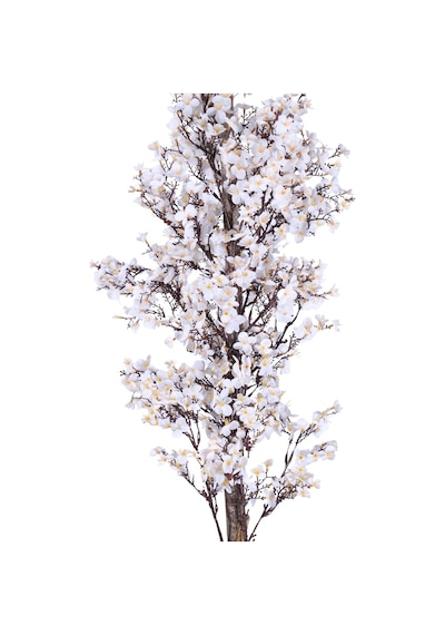Yapay Çiçek Sitesi Yapay Mini Çiçekli Sakura Kayısı Ağacı 85 Cm Beyaz Beyaz