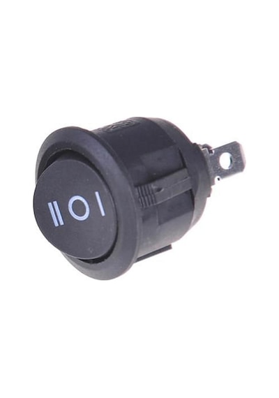 Yuvarlak 3 Pin Anahtar Rocker Switch Mini Buton Siyah 3