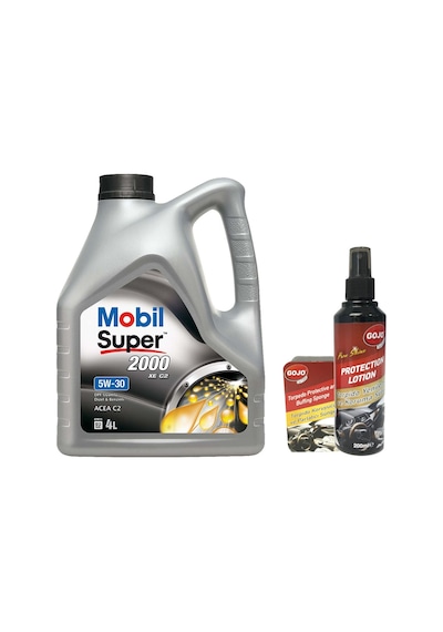 Mobil Super 2000 Xe C2 5W-30 Motor Yağı 4 L + Gojo Araç Bakım Seti