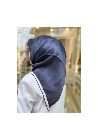 Aker Bulut Desen Tivil İpek Eşarp 7208713 Lacivert - 922 Lacivert - 922