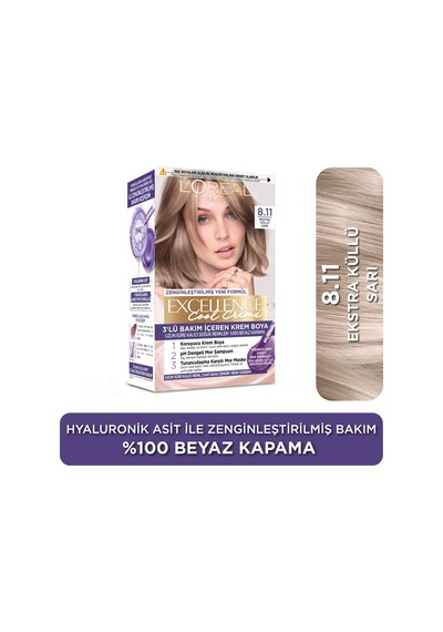 L Oréal Paris Excellence Cool Creme 8.11 Ekstra Küllü Sarı Saç Boyası