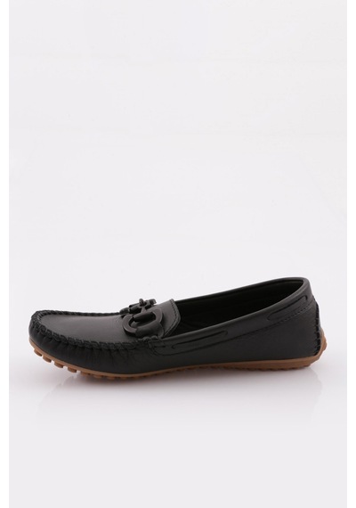 Dgn K105 Kadin Aksesuarli Loafer Ayakkabi K105-1774-R1534 Siyah