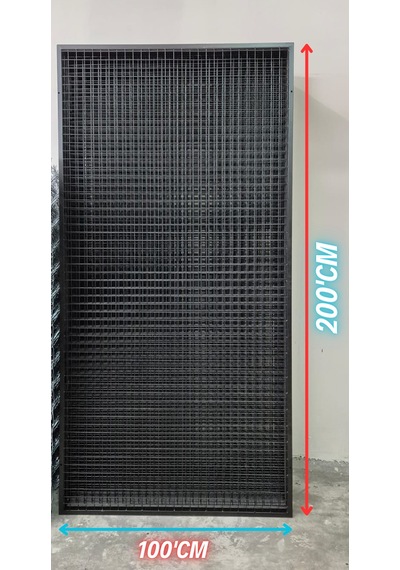 Raf Tel Pano Stand Duvar Askılığı - Ayakkabı Askılığı - 100 Cm X 200 Cm - - -sık Telli -