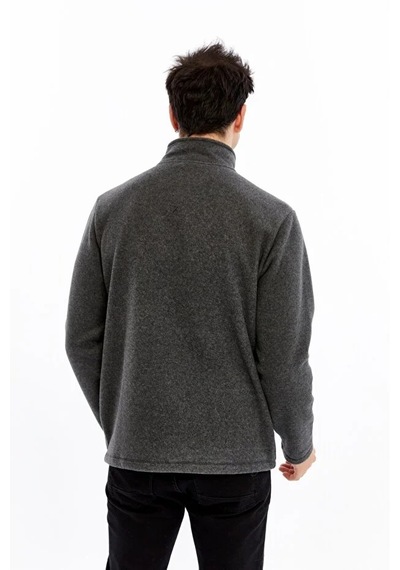 Champp Tam Fermuarlı Unisex Polar Gri