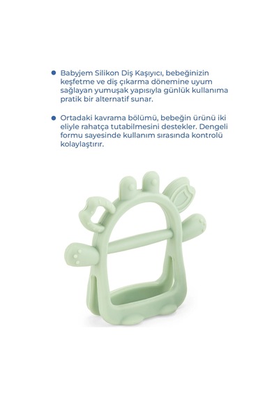 Babyjem Silikon Kolay Kavrama Diş Kaşıyıcı Soft Yeşil