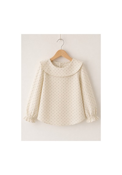 Angel&co. Girls Clothing Yeşilli Müslin Bluz & 2 İplik Maksi Etek Takımı Mavi - 895510177 Mavi