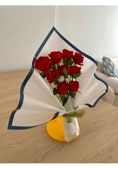 Yapay Kırmızı Gül Buketi Kırmızı Gül