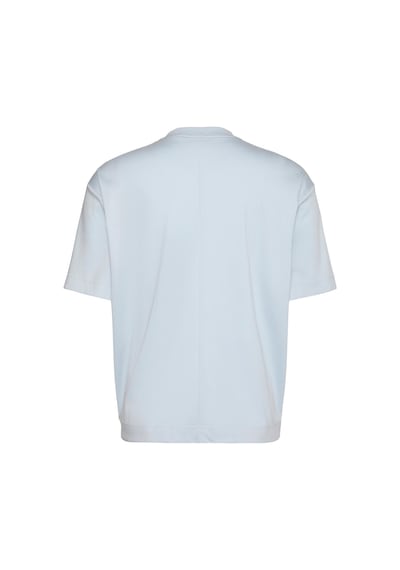 Calvin Klein Ss Erkek Relaxed Premium Interlock Emblem Mavi T-shirt-13477 Mavi
