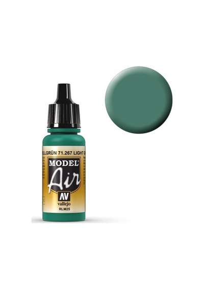17 Ml. Light Green Rlm25 Model Air Serisi Maket Boyası, Vallejo 71267 Standart