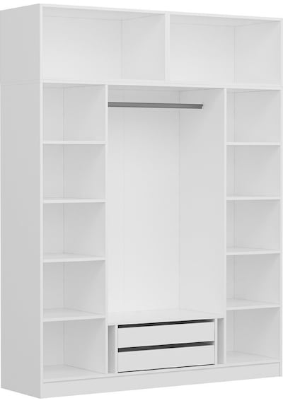 Kale 4 Kapaklı Zincir Dolap-yüklük - Beyaz 255cm Beyaz