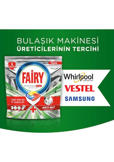 Fairy Platinum Plus Limon Kokulu Bulaşık Makinesi Deterjanı 40 Tablet Fairy Platinum Plus Limon Kokulu Bulaşık Makinesi Deterjanı 40 Tablet