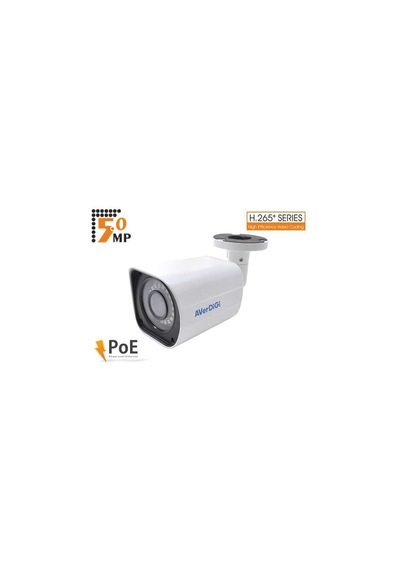 Averdigi Ad-850b 5.0mp 3.6 Mm Lens 18 Smd Led H.265 Poe Ir Bullet Ip Kamera