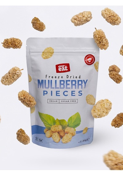 Evereat Beyaz Dut Kuru Meyve Cipsi - Dondurularak Kurutulmuş Freeze Dried Beyaz Dut Doypack 25 Gr 25 G