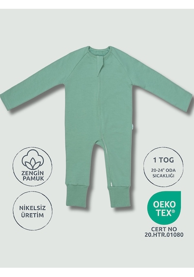 Zuppers Çocuk Patikli 1 Tog Uyku Tulumu - Mint Çok Renkli