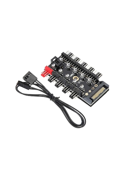 4988 10 Port Fan Power Sata Güç Switch Pwm Çoklayıcı