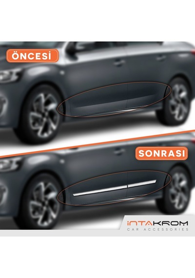 Citroen C - Elysee Krom Yan Kapı Çıtası 4 Parça 2012 Ve Üzeri P.
