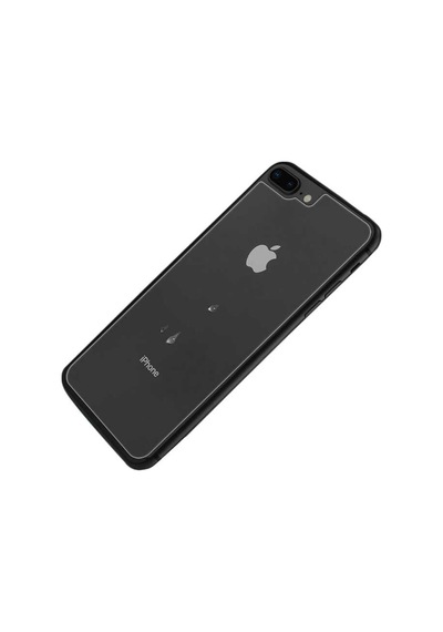 Ekılıf - Apple Uyumlu iPhone 8 Plus - Arka Kasa Koruyucu Back Maxi Glass Temperli Cam Arka Koruyucu - Şeffaf