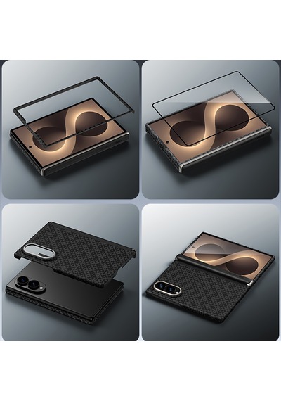 Galaxy Z Fold 8 Benks Armorair Armorgrid Grand Combo Üçlü Aksesuar Seti Karbon Kapak + Film Siyah