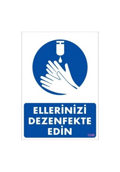 Pvc Levha Quot;Ellerinizi Dezenfekte Edinquot; 25*35 Cm