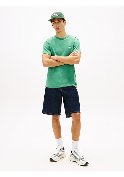 Tommy Hilfiger Tjm Reg Badge Tee Ext Erkek Yeşil T-shirt - Dm0dm22667
