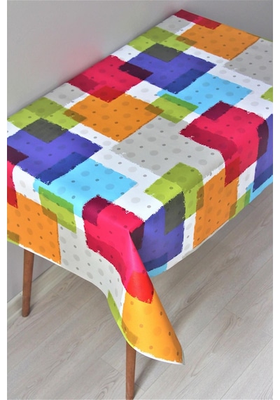 Elyaf Astarlı Pvc Silinebilir Muşamba Masa Örtüsü Pachwork - 750-a